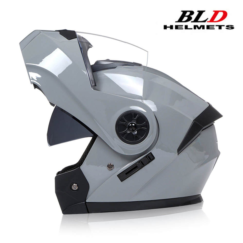 Full Face Motorcycle Helmet With Bluetooth - Helm sepeda motor lensa ganda Modular,