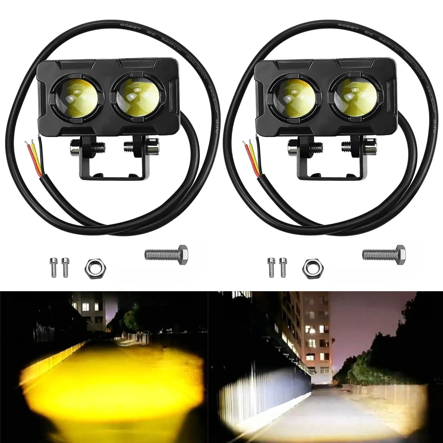 Atv Parts - 1/2 Buah Lampu Kabut LED Sepeda