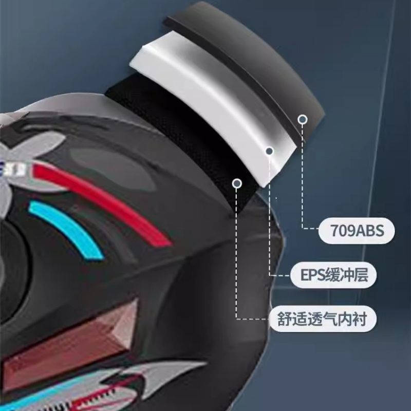Helm Keselamatan Downhill Flip - Full Face Motorcycle Helmet With Bluetooth ulasan dan harga