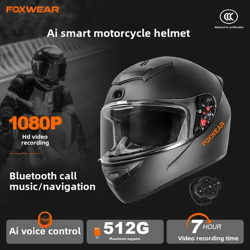 Helm sepeda motor kecerdasan A - Full Face Motorcycle Helmet With Bluetooth ulasan dan harga