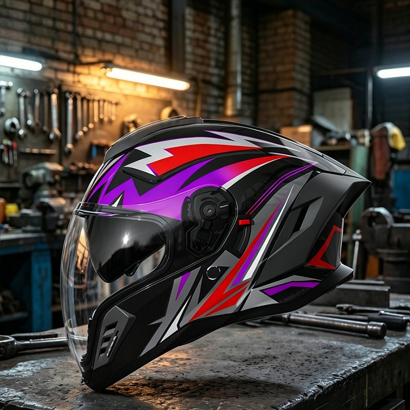 Helm Sepeda Motor Empat Musim  - Full Face Motorcycle Helmet With Bluetooth ulasan dan harga