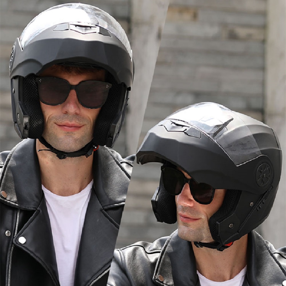 Casco helm sepeda motor balap  - Full Face Motorcycle Helmet With Bluetooth ulasan dan harga