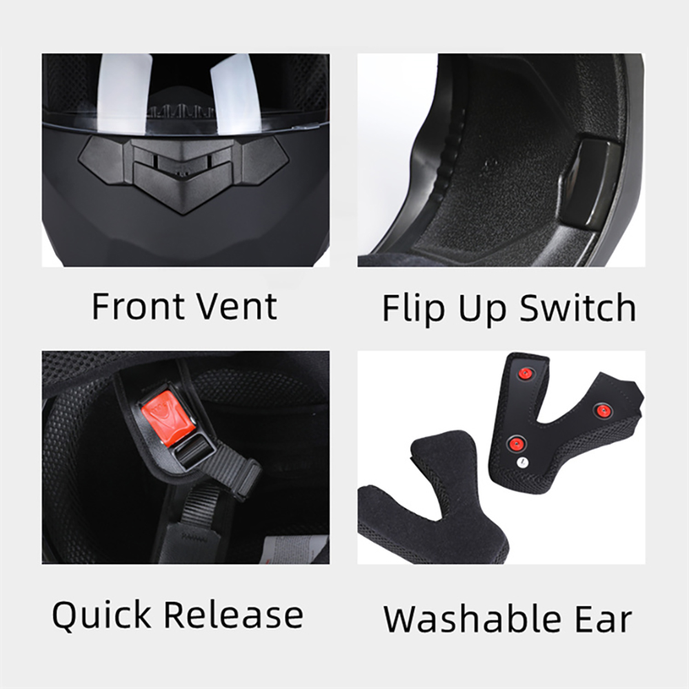 Casco helm sepeda motor balap  - Full Face Motorcycle Helmet With Bluetooth ulasan dan harga